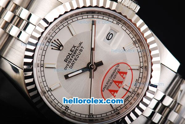 Rolex Datejust Oyster Perpetual Automatic Movement with White Dial - Click Image to Close